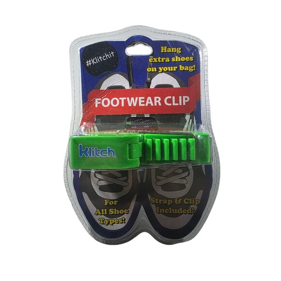 Klitchit Green Footwear Clip For Hanging Shoes On Bags Or Backpacks - Picture 1 of 4